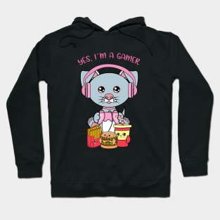 Yes i am a gamer, cute dog playing Hoodie